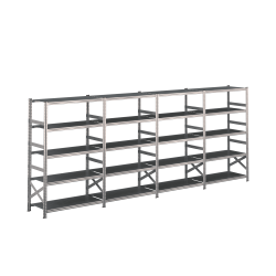 Lagerreol 4 fag � H: 1972 mm � V�lg selv dybde og l�ngde