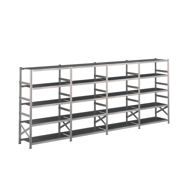 Lagerreol 4 fag � H: 1972 mm � V�lg selv dybde og l�ngde