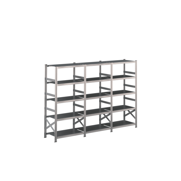 Lagerreol 3 fag  H: 1972 mm  Vlg selv dybde og lngde