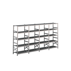 Lagerreol 4 fag � H: 1972 mm � V�lg selv dybde og l�ngde