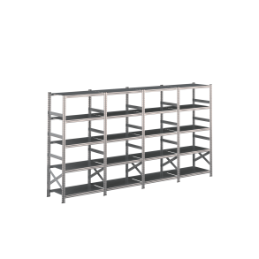 Lagerreol 4 fag  H: 1972 mm  Vlg selv dybde og lngde