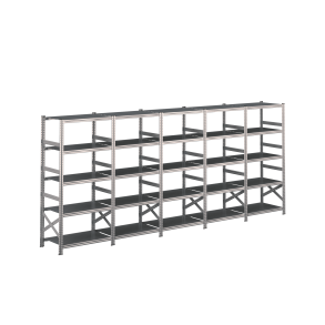 Lagerreol 5 fag  H: 1972 mm  Vlg selv dybde og lngde