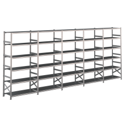 Lagerreol 5 fag � H: 2500 mm � V�lg selv dybde og l�ngde