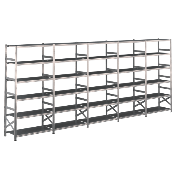 Lagerreol 5 fag � H: 2500 mm � V�lg selv dybde og l�ngde