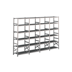 Lagerreol 4 fag  H: 2500 mm  Vlg selv dybde og lngde