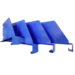 Deleplade i bl plast - H: 200 mm - Vlg mellem 4 varianter