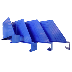 Deleplade i bl plast - H: 200 mm - Vlg mellem 4 varianter