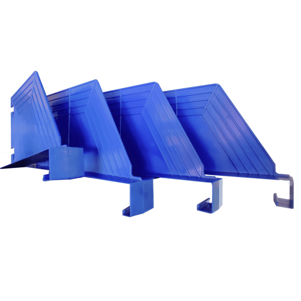 Deleplade i bl plast - H: 200 mm - Vlg mellem 4 varianter