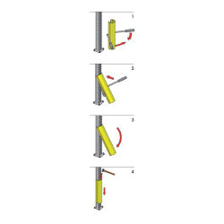 Vrktj til stigebensbeskytter - H: 600 mm, plast, gul