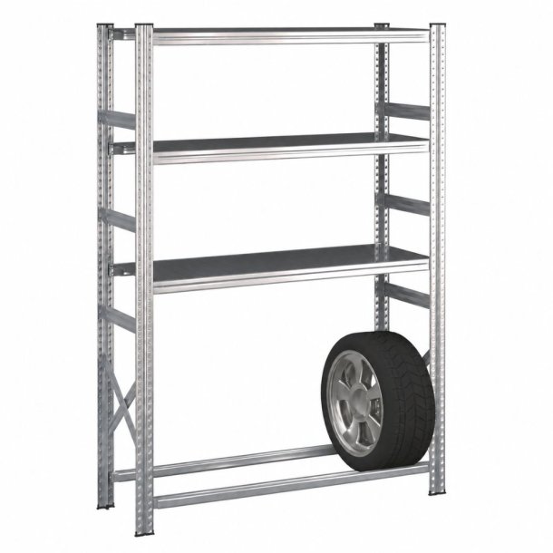 Kombireol med 3 hylder og 1 d�kniveau - H: 1972 mm, L: 1200 mm, D: 400 mm
