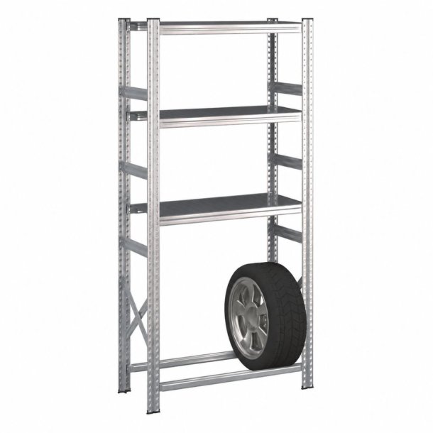 Kombireol med 3 hylder og 1 d�kniveau - H: 1972 mm, L: 900 mm, D: 400 mm