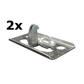 Metalfodplade (2 stk) til lagerreol gavle