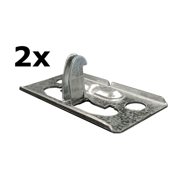 Metalfodplade (2 stk) til lagerreol gavle