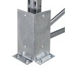 Stigebensbeskytter - H: 400 mm, L-formet 150x150 mm, galvaniseret