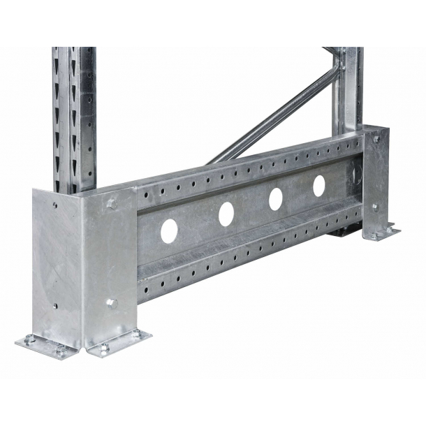 Truckvrn enkeltfag | 1200x400 mm | Varmgalvaniseret | Inkl 8 betonskruer