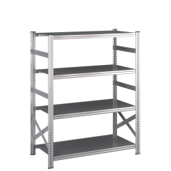 Lagerreol startfag med 4 hylder  H: 1576 mm, L: 1200 mm  Vlg mellem 5 dybdevarianter