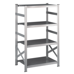 Lagerreol startfag med 4 hylder  H: 1576 mm, L: 900 mm  Vlg mellem 5 dybdevarianter