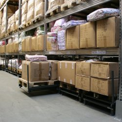 Palleudtr�k inkl. gulvankre � Gulvmodel, maks 750 kg, 70% udtr�k med udtr�ksl�s