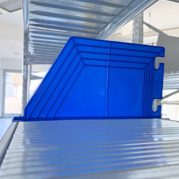 Deleplade i bl� plast - H: 200 mm - V�lg mellem 4 varianter