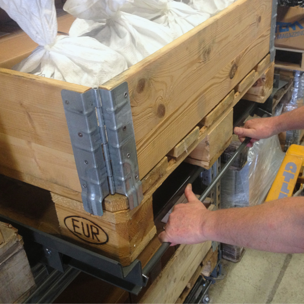 Palleudtr�k � Bj�lkemodel, maks 750 kg, 70% udtr�k med udtr�ksl�s