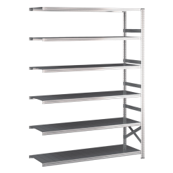 Lagerreol flgefag med 6 hylder  H: 2500 mm, L: 1800 mm  Vlg mellem 5 dybdevarianter
