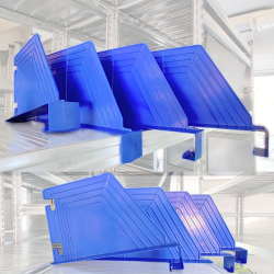 Deleplade i bl plast - H: 200 mm - Vlg mellem 4 varianter