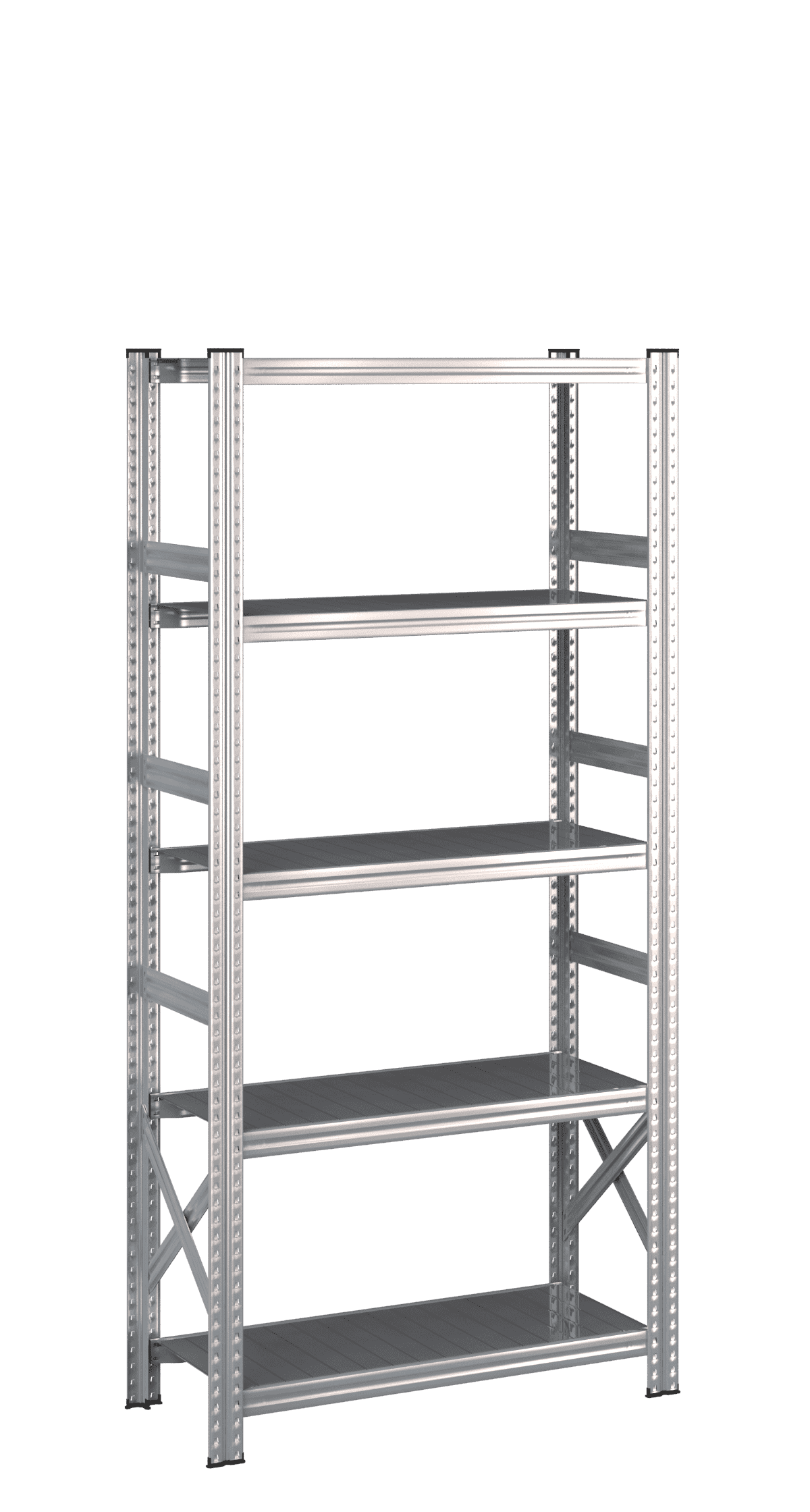 Lagerreol Startfag - 5 hylder | H: 1972 mm - L: 900 mm | 5 dybde varianter