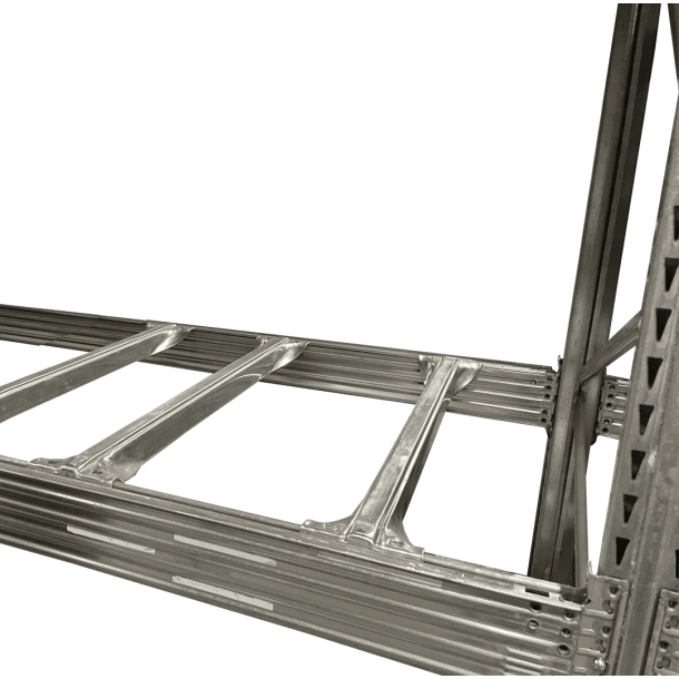 Langsideindlg til pallereol  Mellem bjlkerne